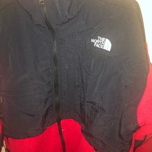 The north face jacket, black and red
